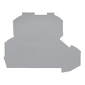 Placa Final e Intermedia / Espesor 0,8 mm / Gris / Poliamida PA 66 / UL 94 V0 / Certificación Ferroviaria DIN EN 50155 / Resistente a Vibración y Choque