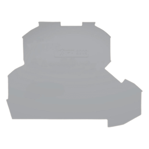 Placa Final e Intermedia / Espesor 0,8 mm / Gris / Poliamida PA 66 / UL 94 V0 / Certificación Ferroviaria DIN EN 50155 / Resistente a Vibración y Choque