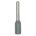 Terminal de Manguito con Camisa de Plástico / 0.75 mm² / 18 AWG / Cincado Galvanizado / Collar Estándar / Longitud 14 mm / Gris / 1000 UDS