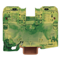 Borna de Tierra, 2 Conductores 35 mm², POWER CAGE CLAMP, Poliamida PA66, Montaje Carril DIN 35x15, Verde-Amarillo, Aplicaciones Ferroviarias y Marinas