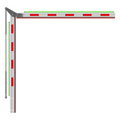 Brazo Articulado 3 mts (1.5+1.5) con Iluminación para Barreras Hikvision Serie DS-TMG320