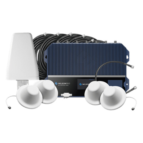 KIT Amplificador de Señal Celular, ENTERPRISE 4300/ Para Montaje en Pared/ Mejora la Señal de los principales operadores | Cubre áreas de hasta 4800 m²