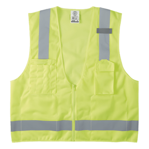 Chaleco de seguridad reflectante de alta visibilidad, mediano/grande. Con múltiples bolsillos de diferente capacidad