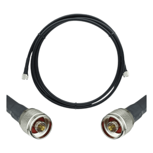 Jumper Coaxial de 50 Ohm con Cable Wilson-400 | Conector N Macho en los Extremos | 9.14 Metros (30 Pies) de Longitud.