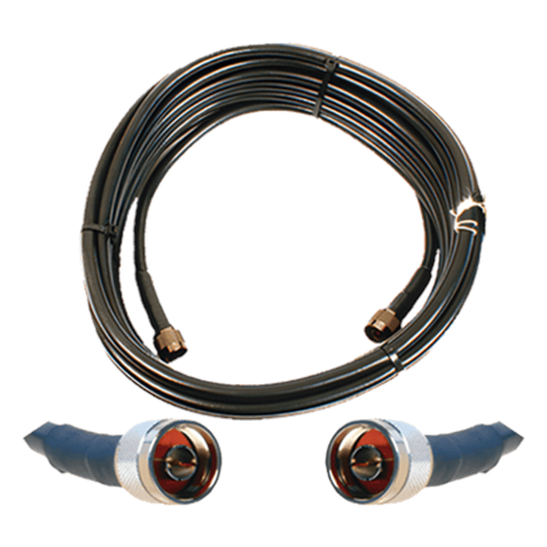 Jumper Coaxial de 50 Ohm con Cable Wilson-400 | Conector N Macho en los Extremos | 15.24 Metros (50 Pies) de Longitud.