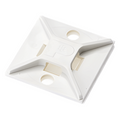 Montaje-Sujetador Para Cable de 4 Vías, con Adhesivo, 25.4 x 25.4mm (1in x 1in), Color Blanco, Uso en Interior, 1 pieza