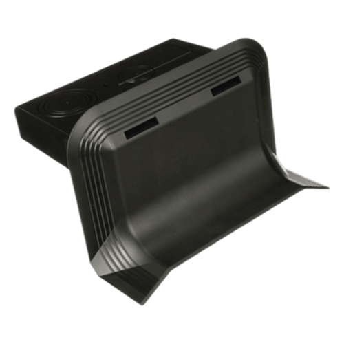 Accesorio de Conexión a Pared, Para Uso con Canaleta de Piso AFR4BCBL6, Material PVC Rígido, Color Negro