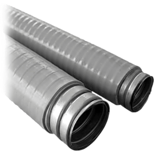 Tubo Flexible tipo Liquidtight de 1 1/2" (38 mm) / Acero + Forro PVC / Rollo de 20 Metros.