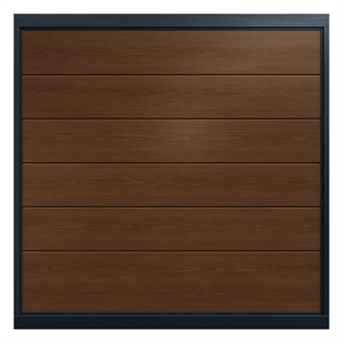 Puerta de Garage de Alta Calidad / Linea Central / Imitacion madera / oscura / 20x7 pies / AISLADA / Estilo Americana.