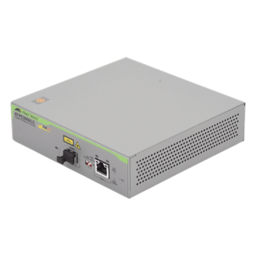 Convertidor de medios Gigabit Ethernet PoE+ a fibra óptica, conector LC, multimodo (MMF), distancia hasta 550 m