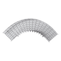 Curva Pre-Fabricada Horizontal de 90° con medidas de 66 mm de Peralte y 400 mm Ancho (66/400 mm)