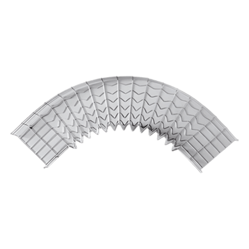 Curva Pre-Fabricada Horizontal de 90° con medidas de 66 mm de Peralte y 400 mm Ancho (66/400 mm)
