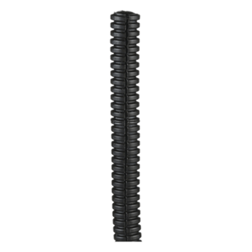 Tubo Corrugado Abierto para Protección de Cables, .50in (12.7 mm) de Diámetro, 30.5 m de Largo, Color Negro