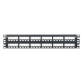 Panel de Parcheo Modular Mini-Com (Sin Conectores), Plano, Totalmente Blindado, de 48 Puertos, 2UR
