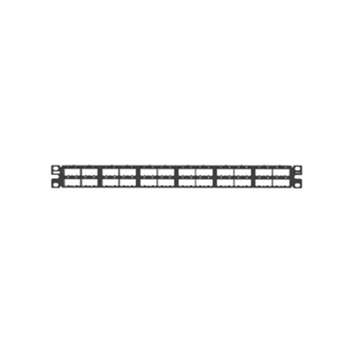 Panel de Parcheo Modular Mini-Com (Sin Conectores), Plano, Blindado, Alta Densidad, de 48 Puertos, 1UR