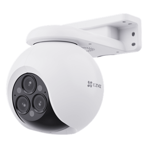 Cámara PT / Wi-Fi / Triple Lente / Panorámica 360° / Resolución 2k+ / Visión Nocturna a color / IA Detección de Humanos y Vehiculos / Alarma con Sirena y Luz / IP67