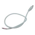 Cable con Conector Macho (Pigtail) | Forro Blanco | Alimentación para Vcc con Puntas Libres | Polarizado | Largo 22 cm (8.66 Pulgadas) / Calibre 22AWG.