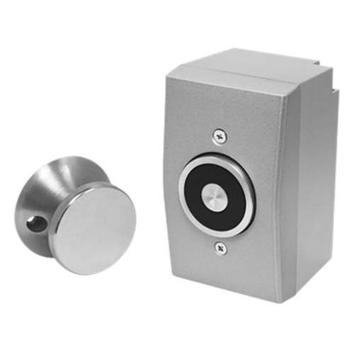 Door Holder / Magnético / Con Montaje Superficial / 33 LBS / Uso Interior / Sin Magnetismo Residual / 3 Voltajes de Operacion