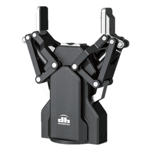 Pinza adaptable de dos dedos con apertura de hasta 95 mm y capacidad de 3 kg para brazos robóticos colaborativos serie CRA