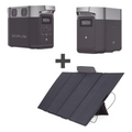 Kit de Estación de Energía Portátil 1024Wh + Batería Externa 1024Wh + Panel Solar Flexible 400W (2024Wh Totales)