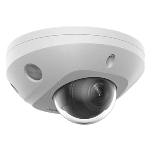 [Dual Light + 2 Micrófonos Integrados] Mini Domo IP 6 Megapixel / Lente 2.8 mm / 30 mts Luz Blanca + 30 mts IR / ACUSENSE / Exterior IP67 / IK8 / WDR 120 dB / PoE / ONVIF / Micro SD / ACUSEEK