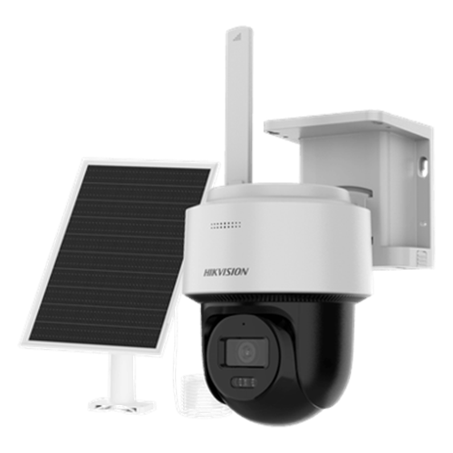 Kit Solar IP All in One / AOV / PT IP 4 Megapixel / Lente 2.8 mm / Panel Solar + Batería de Litio 9000 mAh / 4G LTE / Audio Bidireccional / Dual Light 30 m / IP66 / Micro SD