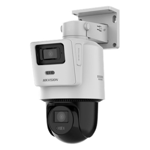 Cámara PTZ TandemVu 4 MP + 4 MP / Lentes 2.8 mm + 8 mm / Dual Light IR + Blanca 30 m / IP66 / Audio Bidireccional