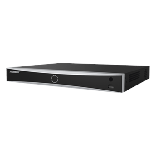 (ACUSENSE / Evita Falsas Alarmas) NVR 12 Megapixel (4K) / Reconocimiento Facial / 16 Canales IP / Base de Datos / 16 Puertos PoE+ / 2 Bahías de Disco Duro / Switch PoE 300 mts Modo Extendido / Soporta Funcion de Time Lapse