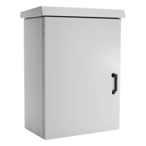 Gabinete Para Exterior OSP ComLine de 18 UR, 600 mm de Ancho, 500 mm de Profundidad De Aluminio, Color Gris Claro Con Protección NEMA 4/12/4X/3/3R; IP66