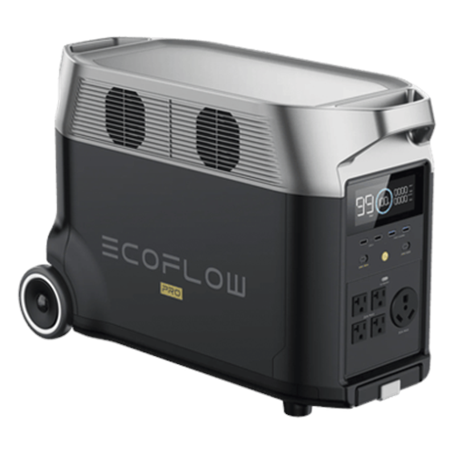 Estación de Energía Portátil DELTA PRO 3600Wh Litio LFP / 5 AC 3600W (7200W Pico) / 2 USB-C 200W / Capacidad para Aumentar Respaldo / Cargador de Coche 10A a 12.6V / Conectividad WiFi y Bluetooth (App) / Carga Solar 1600W Max.
