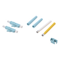 Conector de Fibra Óptica LC Duplex, Epoxico, Fibra Recubierta, Multimodo, Color Aqua (No pre-pulido)