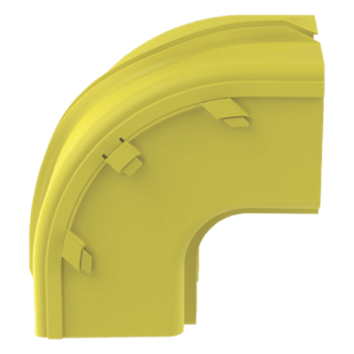 Bajada Vertical Exterior de 90º sin Tapa, Para uso con Canaletas 6X4 FiberRunner™, Color Amarillo