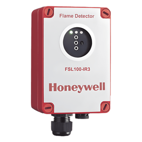 Detector de flama por triple espectro infrarrojo (IR3), para zonas ATEX, uso en interiores y exteriores, color rojo