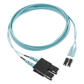 Jumper de Fibra Optica Multimodo 50/125 OM3, LC-SC Duplex, OFNR (Riser), Color Aqua, 2 Metros (6.56 Pies)