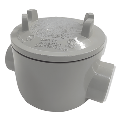 Caja con Tapa Tipo GRC de 1 1/2" (38.1 mm) / Caja a Prueba de Explosión / Para Áreas Peligrosas / Libre de Cobre.