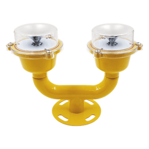 Lámpara de Obstrucción Doble color Rojo / IP65 / Luz fija o parpadeante / Voltaje de Operación 110 AC / 220 AC