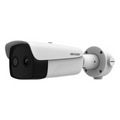 (HIKMICRO) Bala IP Bi-Espectral / Térmica (384 X 288 / 9.7 mm) / Óptico (4 MP / 6.4 mm) / IA GUANLAN / Rango: -20°C a 150°C / 8°C Tolerancia / Detección de Fuego y Humo / Alarma Visual y Audible / Dual Light / PoE / Antico