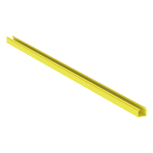 Canaleta FiberRunner™ 2X2 sin Tapa, de PVC Rígido, Color Amarillo, 1.8 m de Largo