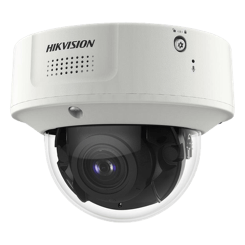 Domo IP 4 Megapixel / Lente Mot. 2.8 a 12 mm 2 / 40 mts IR EXIR / 2 Analiticos Simultaneos / DeepinView / 2 Micrófonos Integrados / IP67 / IK10 / H.265+ / WDR 150 dB / Captura Facial / Búsqueda por Atributos / Conteo de Personas