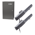 Kit de Operadores Abatibles 6006 de Doorking / Para Puertas de Hasta 5.5 Metros / Soporta Respaldo de Baterias