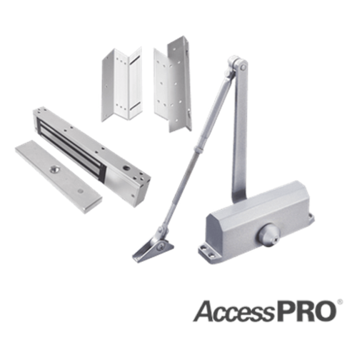 KIT INC CHAPA MAGNETICA DE 600LBS / MONTAJE TIPO Z Y L / CIERRA PUERTAS