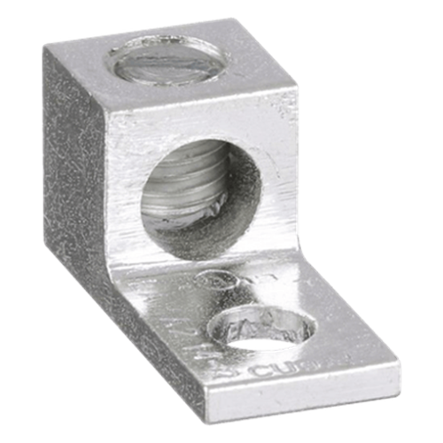 Conector Mecánico de Aluminio, de Un Orificio 1/4" y Un Barril, para Cable de 14 a 2 AWG. 1 Pieza