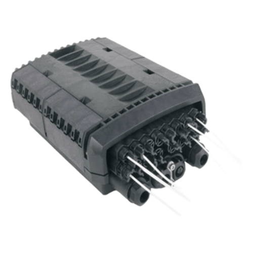 Caja de Distribución de Fibra Óptica para 24 Empalmes con 16 Acopladores SC/APC. Enterrado Directo, IP68, Splitter 1x8 Incluido con Conectores SC/APC