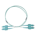 Jumper de Fibra Óptica Multimodo OM3 50/125 SC-SC OFNR (Riser), 2.0 mm, Dúplex, Aqua, 3 Metros (9.84 Pies)