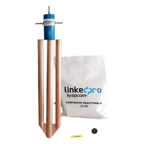 Electrodo Puesta a Tierra 200A / Cobre Electrolítico / Diseño Delta / Filtro Equipotencial / Compuesto 12 kg / Exterior