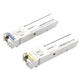 Transceptores Ópticos Industriales Bidireccionales SFP+ (Mini-Gbic) / Monomodo 1270 & 1330 nm / 10 Gbps / 10GBASE / Conector LC/UPC Simplex / DDM / Hasta 40 km / 2 Piezas