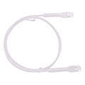 Mini Patch Cord Cat6 Ultra Slim 18 cm (7.09 Pulgadas) Blanco Ahorra Espacio sin Organizadores, con Bota Flexible