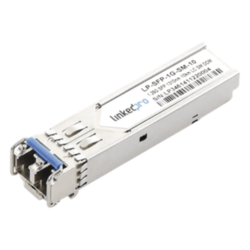 Transceptor Óptico SFP (Mini-Gbic) / Monomodo 1310 nm / 1.25 Gbps / 1000BASE-LX / Conectores LC/UPC Dúplex / DDM / Hasta 10 km