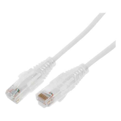 Cable de Parcheo Slim UTP Cat6A - 10 Metros (32.81 Pies) Blanco, Diámetro Reducido (28 AWG)