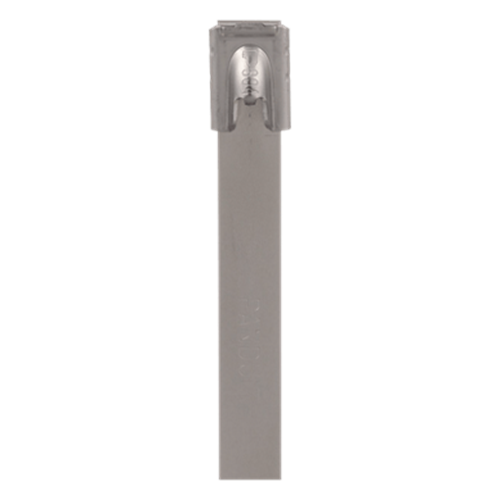 Cincho Pan-Steel™ de Acero Inoxidable 316, de 362mm largo x 7.9mm ancho, Color Metálico, Paquete de 50pz